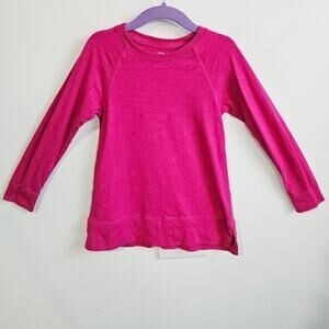 Primary Girls Size 4-5 Long Sleeve Tunic Top Solid Got Pink 100% Cotton Basic